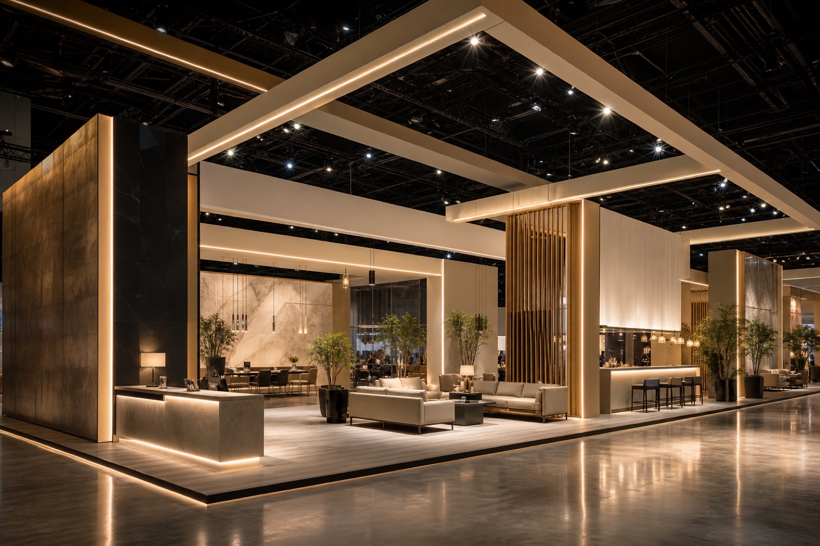 A premium contemporary exhibition environment