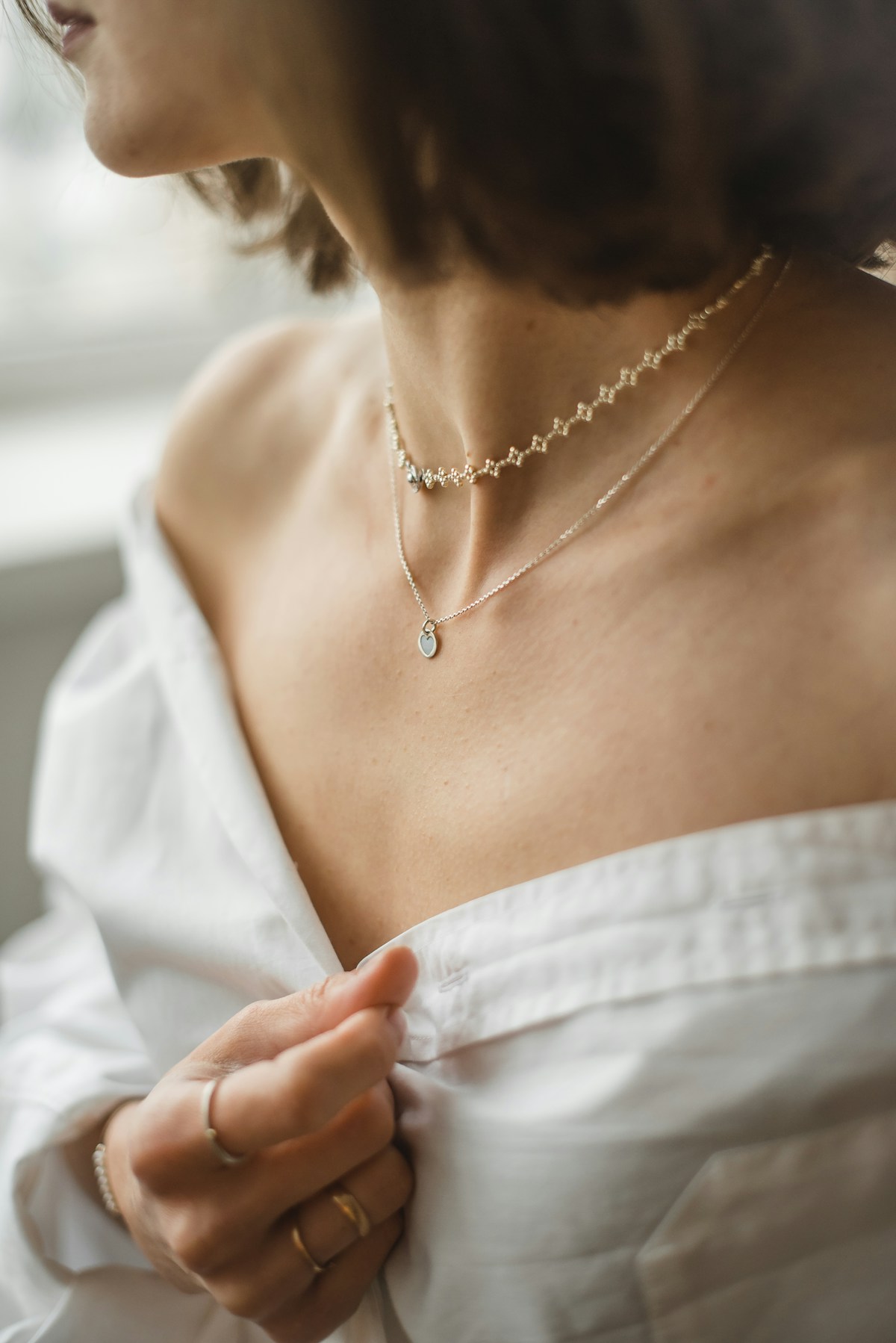 Pendant necklace close-up
